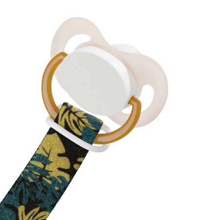 Akuku Uniwersalna tasiemka do smoczków uspokajających, Liście A0583