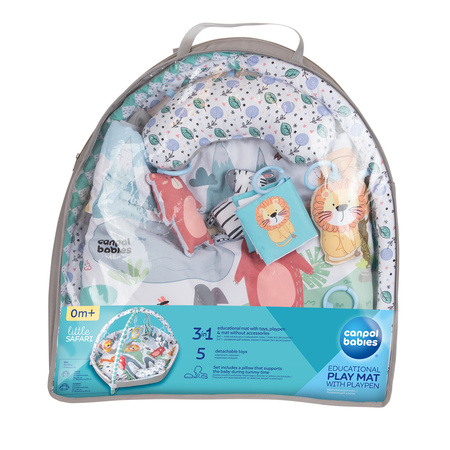 Canpol babies Mata edukacyjna do zabawy kojec dla dzieci 0m+ SAFARI