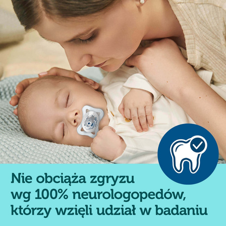 Canpol Babies Smoczek silikonowy symetryczny 0-2m Mini Różowy