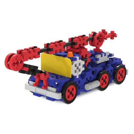 Zestaw klocków Connect 3w1: Pojazdy budowlane / SUV z przyczepą