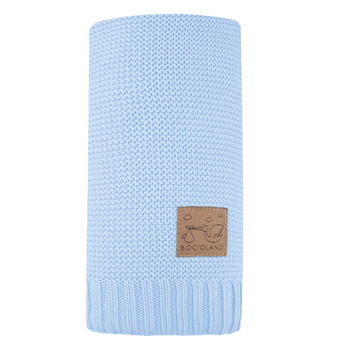 Bocioland Kocyk Bambusowy Paris  Baby Blue 80 x 100 cm