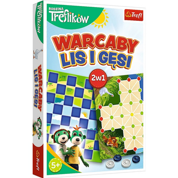 Trefl Gra Warcaby / Lis i Gęsi - Rodzina Treflików