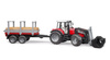 Bruder 02046 Traktor Massey Ferguson 7480 z przyczepą