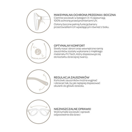 Beaba Okulary przeciwsłoneczne dla dzieci 4-6 lat Sunshine - Blue tortoise