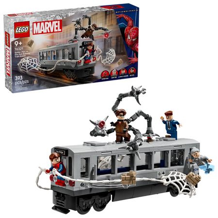 Lego 76321 Marvel Spider-Man kontra Doc Ock - scena w metrze