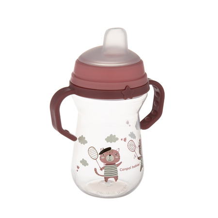 Canpol Babies Kubek z silikonowym ustnikiem FirstCup 250 ml BONJOUR PARIS