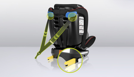 Lionelo Bastiaan Sporty Black - fotelik samochodowy 0-36 kg