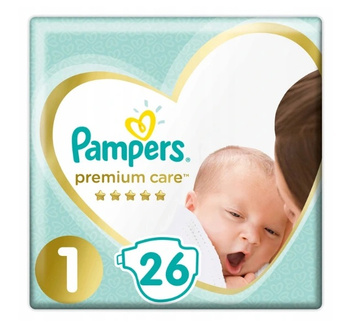 Pieluchy Pampers Premium Care 1 2-5 Kg 26 szt.