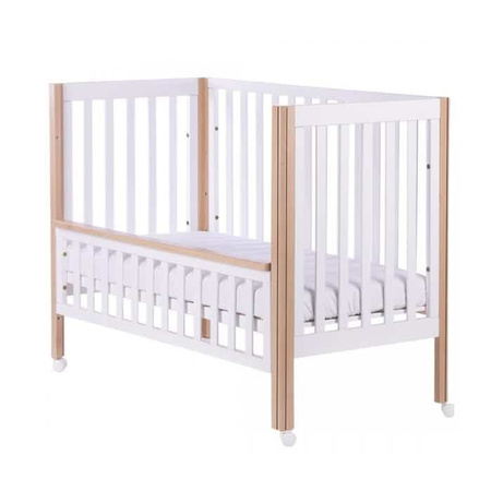 DREWEX Łóżeczko dostawne Optimum Białe Buk