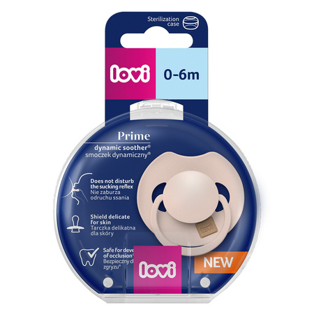 LOVI Smoczek silikonowy dynamiczny Prime 0-6m 1 szt. Nude