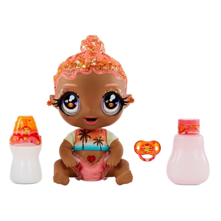 Glitter Babyz - Błyszcząca Lalka Solana Sunburst Magiczna zmiana