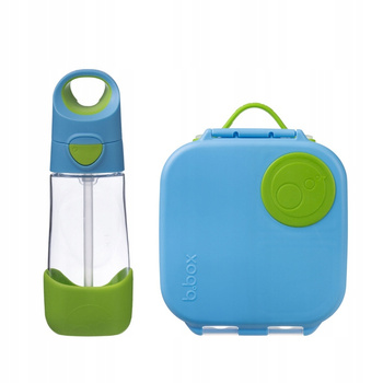 Zestaw Mini Lunchbox + Butelka tritanowa ze słomką 450 ml, Ocean Breeze