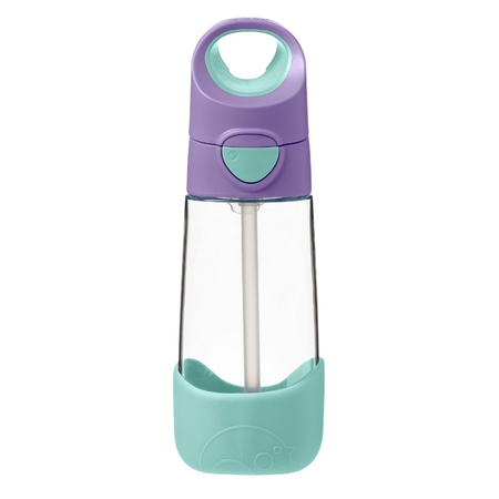B.BOX Bidon tritanowy ze słomką 450 ml, Lilac Pop