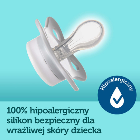 Canpol Babies Smoczek silikonowy symetryczny 0-2m Mini Różowy