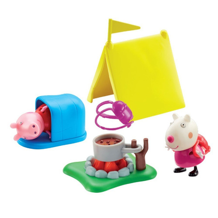 Świnka Peppa - Zestaw Kemping Peppy i 2 figurki