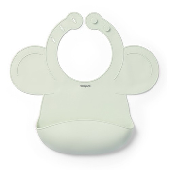 Babyono Silikonowy śliniak z regulowanym zapięciem, miętowy
