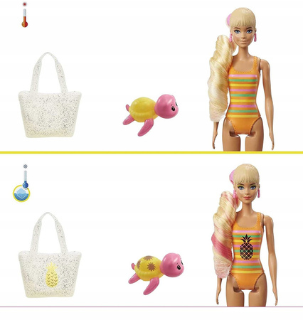 Mattel Lalka Barbie Color Reveal Wakacyjna piana GTN17