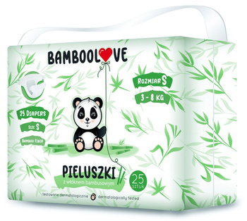 Bamboolove Pieluszki bambusowe jednorazowe  rozmiar S (3-8 kg)