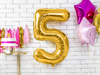 Balon foliowy Cyfra ''5'', 86cm, złoty