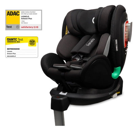 Lionelo Fotelik Samochodowy Antoon Plus Black Onyx 0-18kg