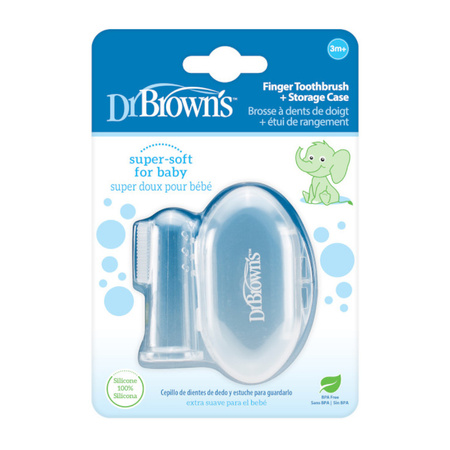 Dr Browns Silikonowa szczoteczka do mycia zębów i masażu dziąseł z pudełkiem