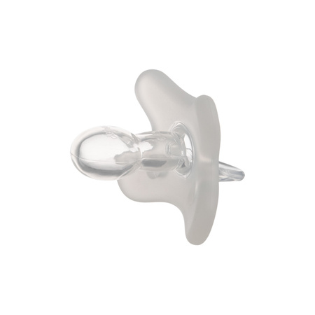 Canpol babies Smoczek 100% silikonowy 6-12 m symetryczny white 1 szt.
