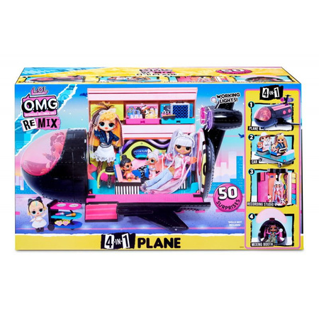 MGA L.O.L. Surprise OMG Samolot Remix 4w1
