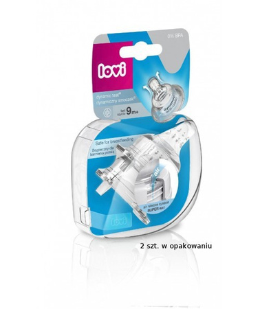 Lovi SUPER vent 18/752 9m+ SZYBKI 2 szt Dynamiczny smoczek do karmienia