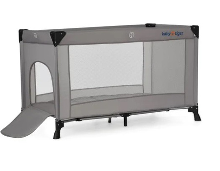 Baby Tiger Łóżeczko turystyczne VIKI, szare