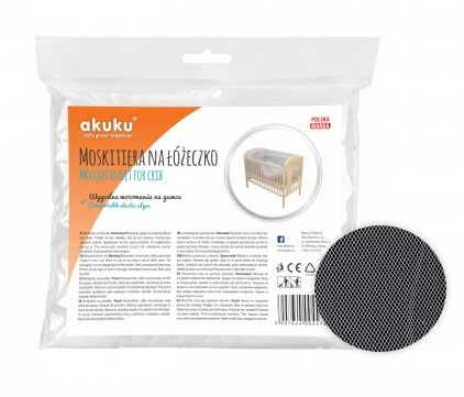 Akuku Moskitiera na łóżeczko, biała A0447