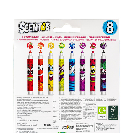 Scentos Pachnące Markery - Śmieszne Minki 8 szt.