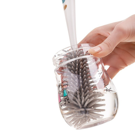 Akuku Szczotka silikonowa z podstawką A0511