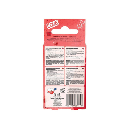 Tuban Tubi Glam lakier zmywalny wodą, czerwony