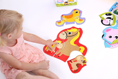 CzuCzu - Puzzle progresywne. Zwierzątka na wsi