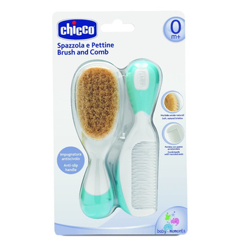 Chicco Szczotka z naturalnego włosia + grzebyk