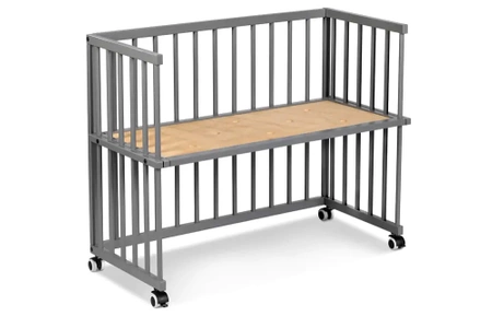 Klupś Łóżeczko dostawne PICCOLINO 90x40 cm Grafit