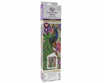 Epee Crystal Art - Plakat 35x45cm z mozaiką diamentową Paw i piwonia