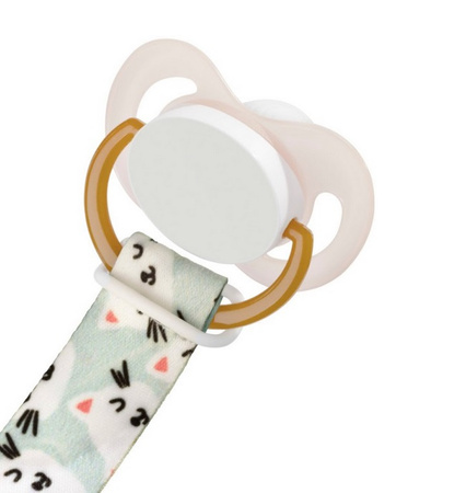 Akuku Uniwersalna tasiemka do smoczków uspokajających, Kotki A0582