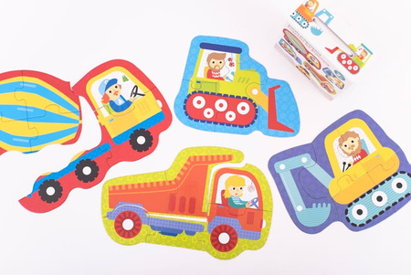 CzuCzu - Puzzle progresywne. Pojazdy na budowie