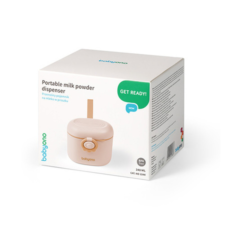 Babyono Przenośny pojemnik na mleko w proszku Beżowy