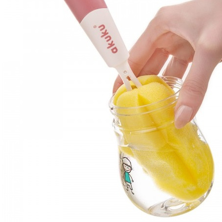 Akuku Szczotka silikonowa z wymienną końcówką