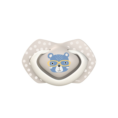 Canpol babies Smoczek silikonowy 6-18m symetryczny BONJOUR PARIS 2szt.