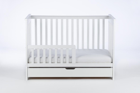 DREWEX Łóżeczko tapczanik EVA Białe + szuflada