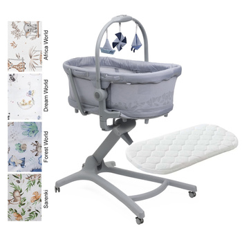 Chicco Baby Hug Pro 5w1 Earl Grey + materacyk i prześcieradło