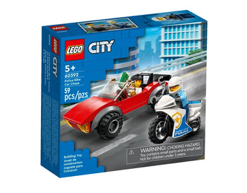 Lego City 60392 Motocykl policyjny – pościg za samochodem
