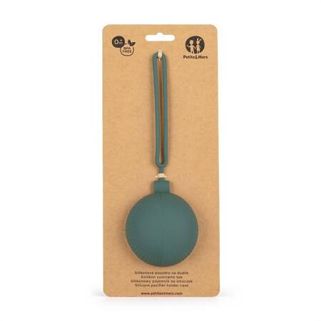 Petite&Mars Silikonowe etui na smoczek Misty Green