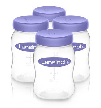 Lansinoh Butelki do przechowywania pokarmu, zestaw 4 sztuki