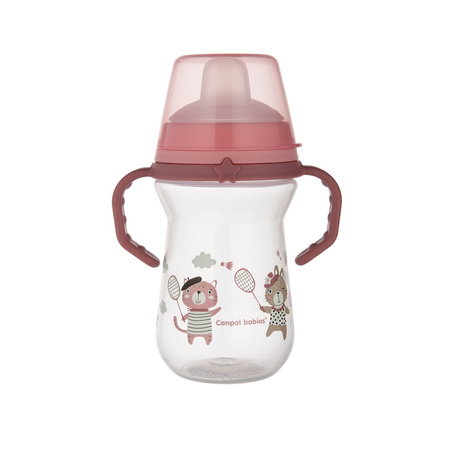 Canpol Babies Kubek z silikonowym ustnikiem FirstCup 250 ml BONJOUR PARIS