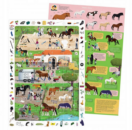 Czuczu Puzzle obserwacyjne Stadnina koni 84 elementy