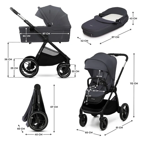 Kinderkraft Wózek dziecięcy NEA 2 Deep Grey